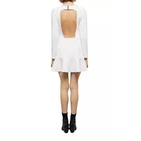 The Kooples White Peplum Dress with Ruffles NWT Size Medium | Retail $465 - Picture 9 of 10